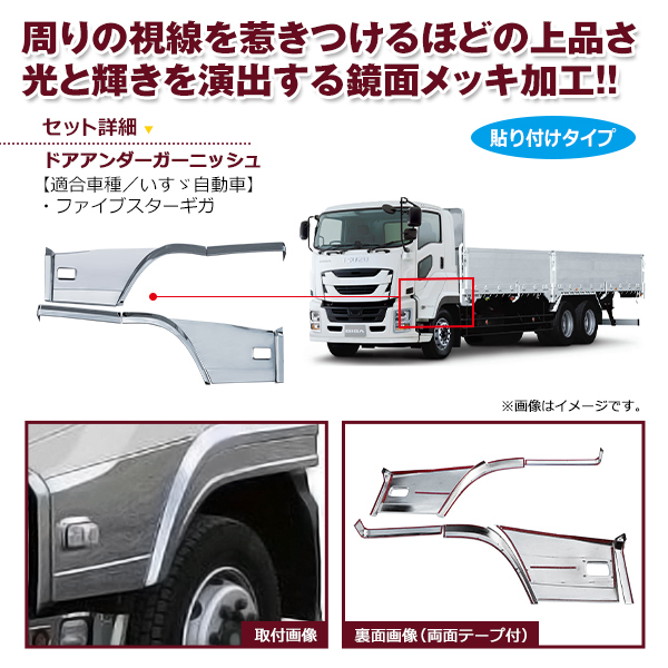 いすゞ ファイブスター ギガ メッキ ドア アンダー&ドア エンド 