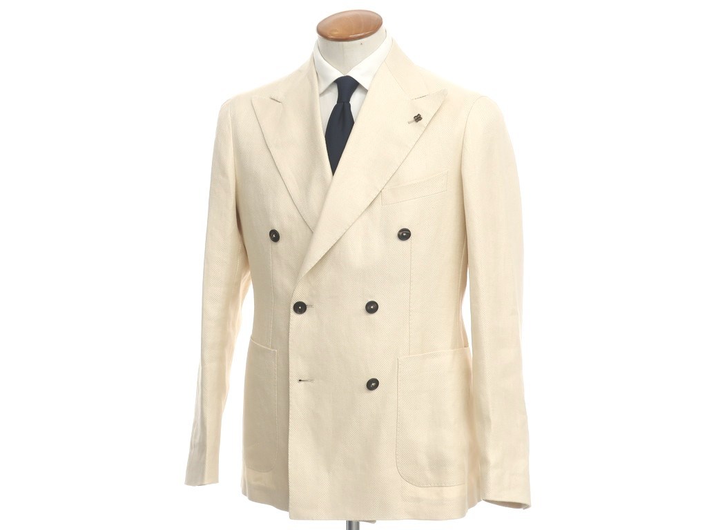 TAGLIATORE タリアトーレ ヘリンボーンジャケット ベージュ うるさ 46 