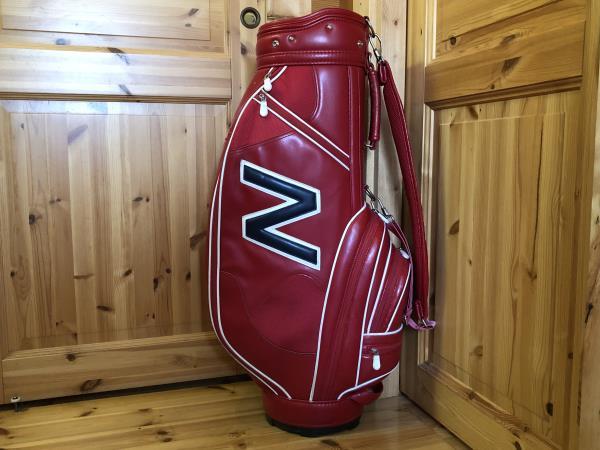 人気モデル!! ☆ New Balance GOLF キャディバッグ RED ☆ 中古品