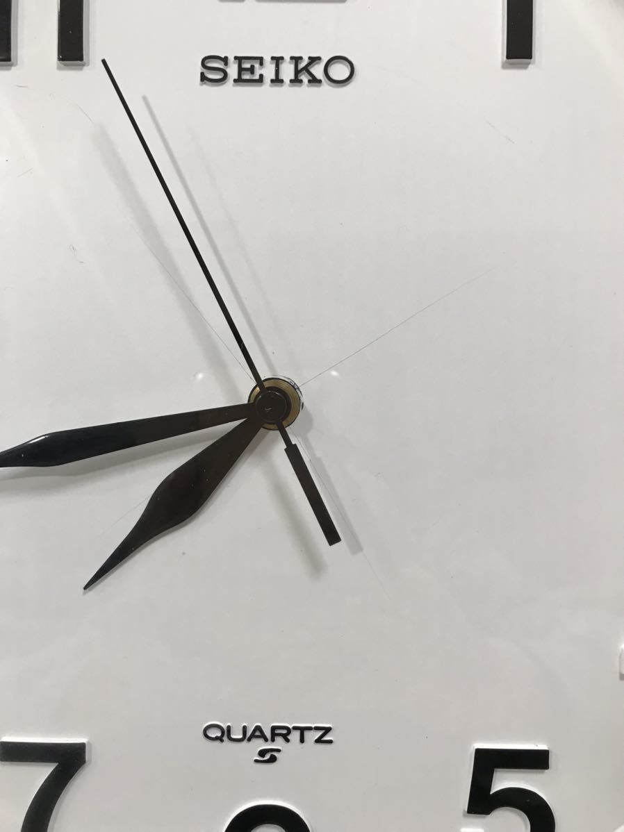 昭和レトロ【動作品】SEIKO セイコー 掛け時計 クォーツ 壁掛け時計 丸