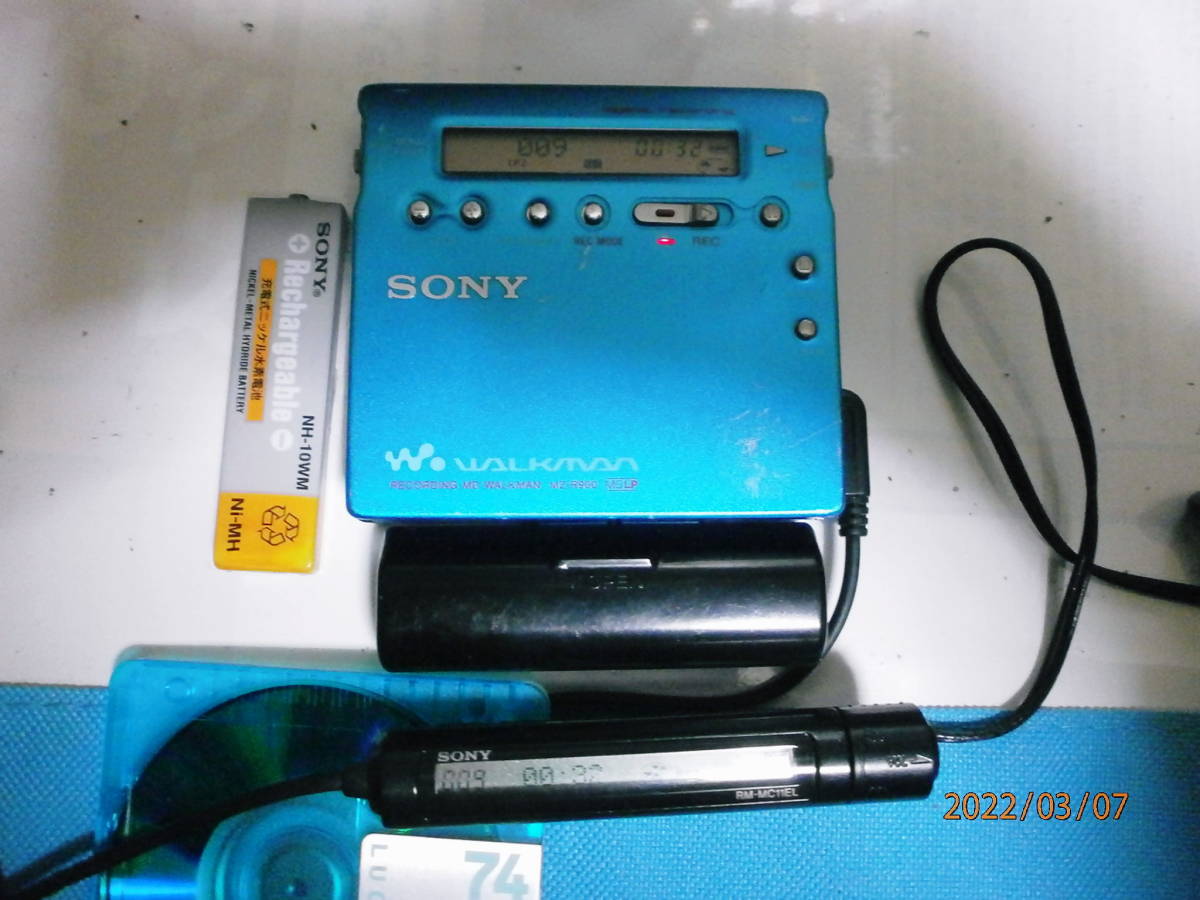 SONY MD MZ-R900 ブルーソニー中古ジャンク品 SONY ソニー MZ-R900 100