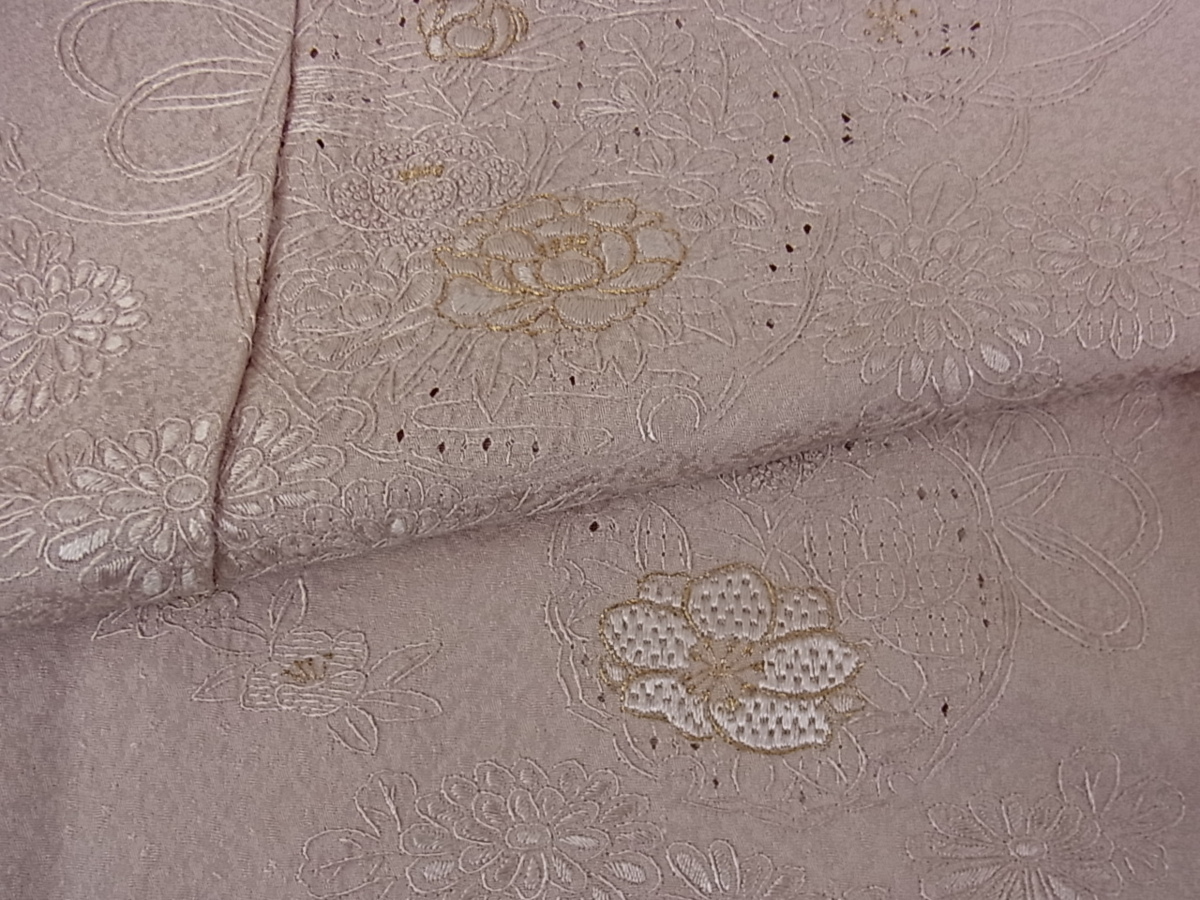 着物屋こころ□訪問着 中国三大刺繍 スワトウ刺繍 汕頭刺繍 絽刺し 