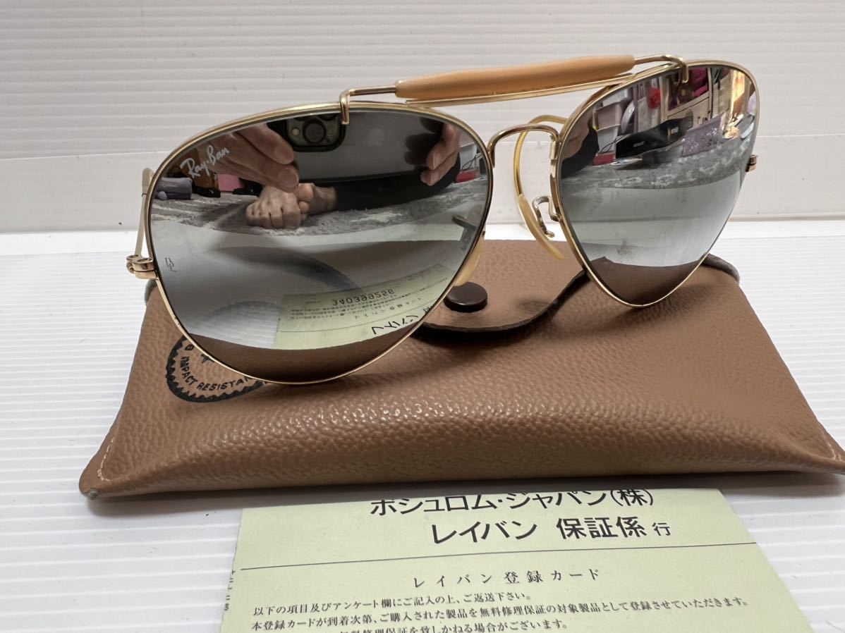 美品 B&L レイバン アウトドアーズマン G-31DM ダブルミラー 62mm Ray 