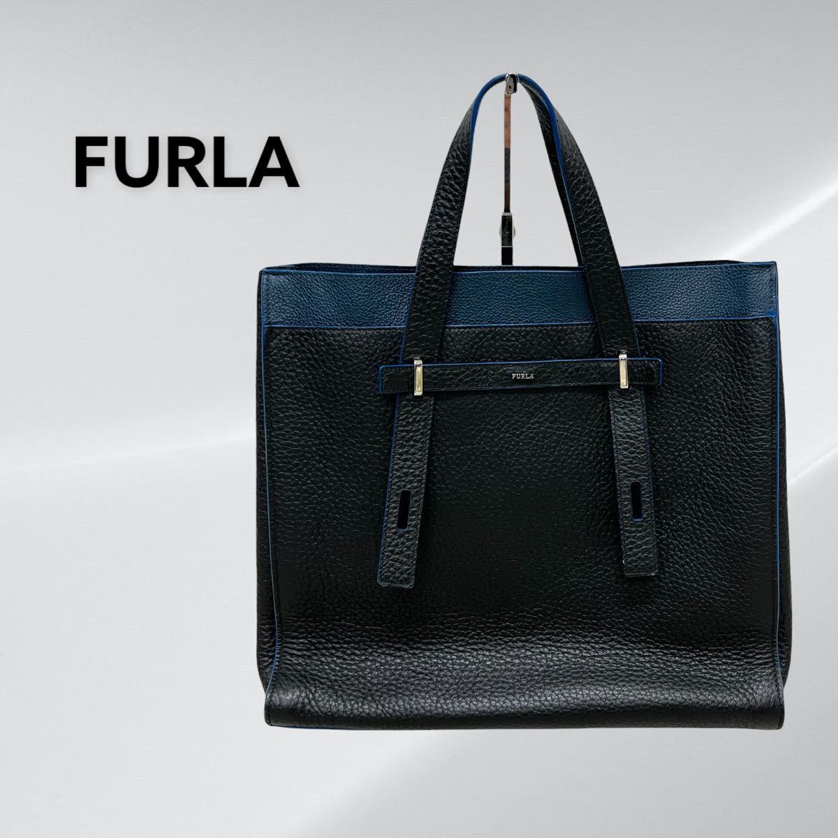 FURLA フルラ MAN GIOVE L TOTE N/S TRAVEL グレインレザー フロント 