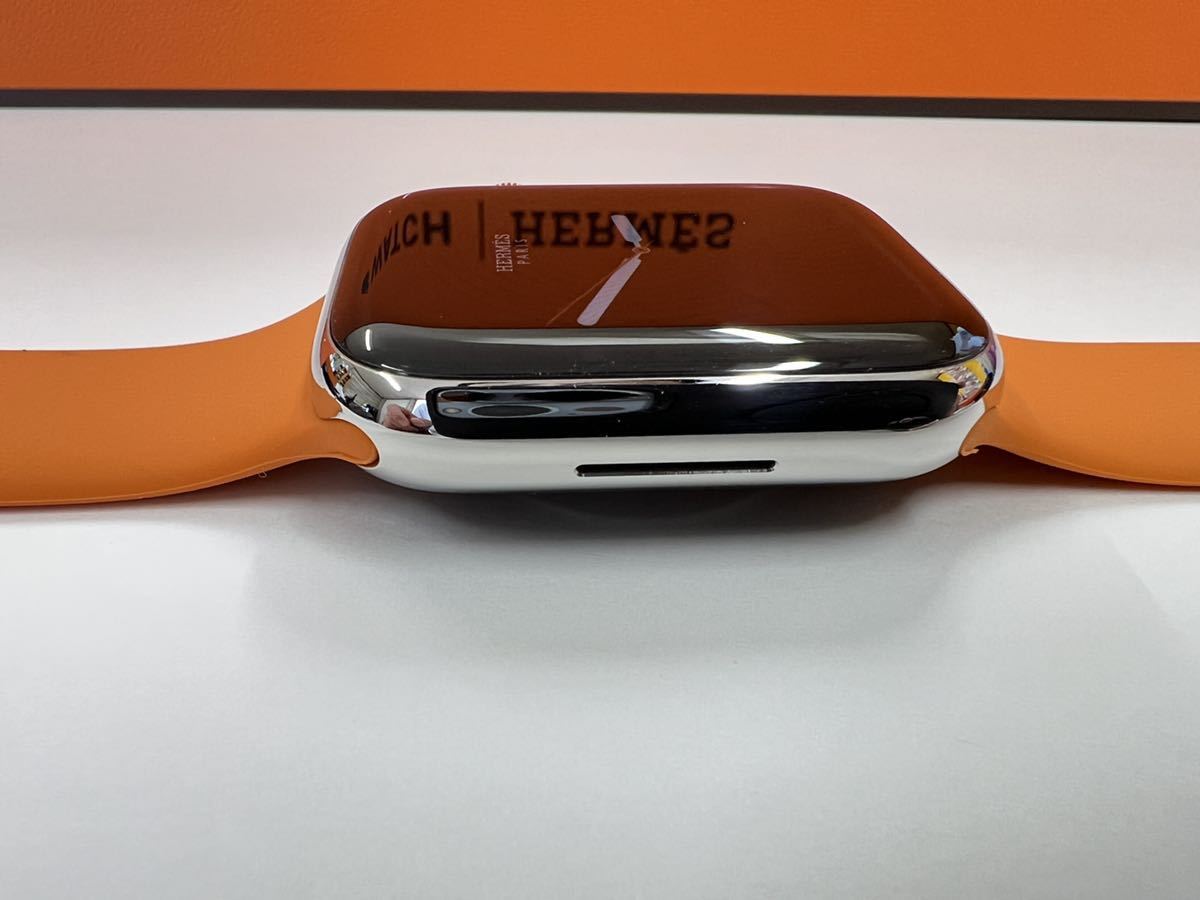 2715 極美品　Apple Watch エルメス　シリーズ7 シルバー Apple Watch Hermès - 42mmケース用キリム（グレー）シンプルトゥール