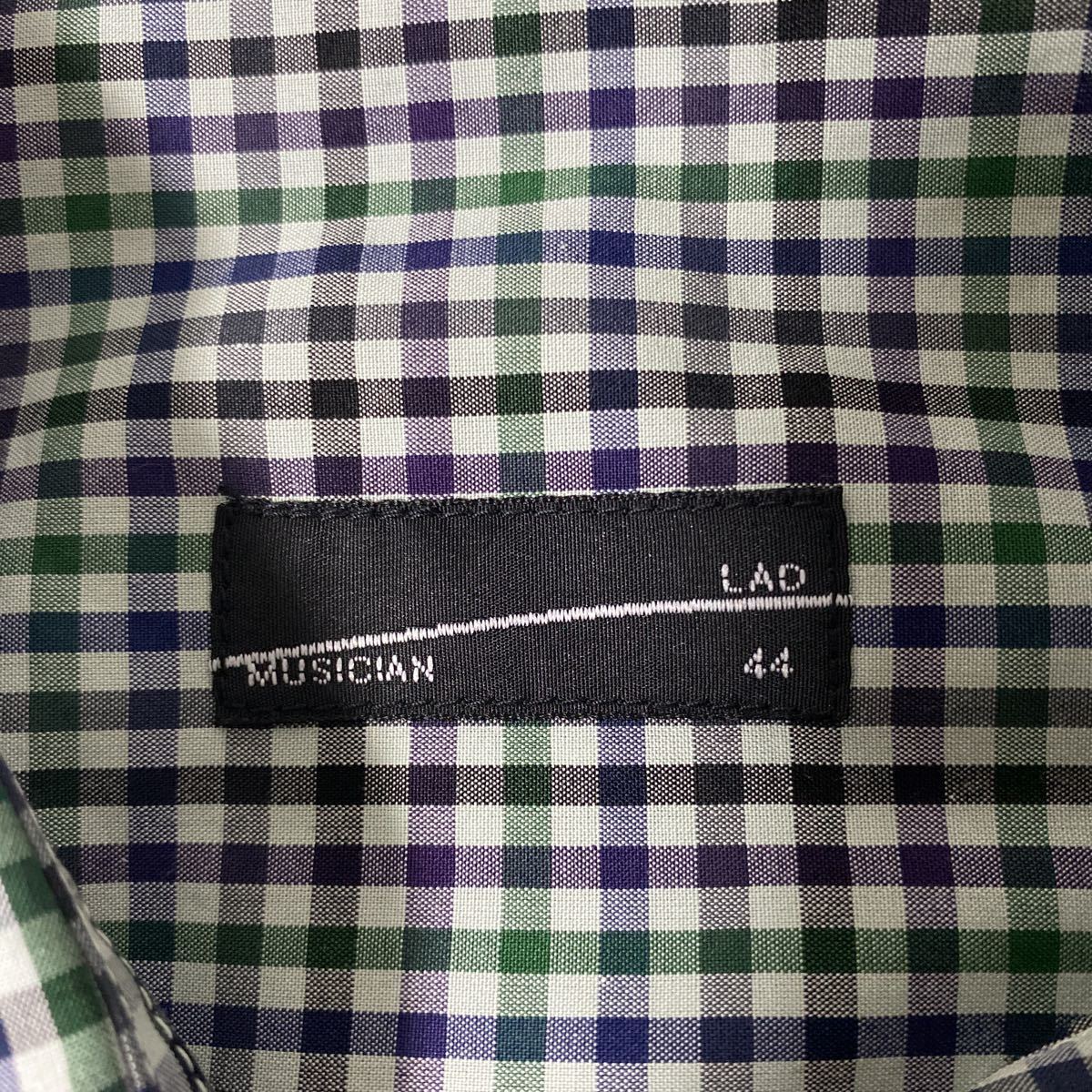 美品 21 aw lad musician BIG shirt 44 チェック ビッグ シルエット