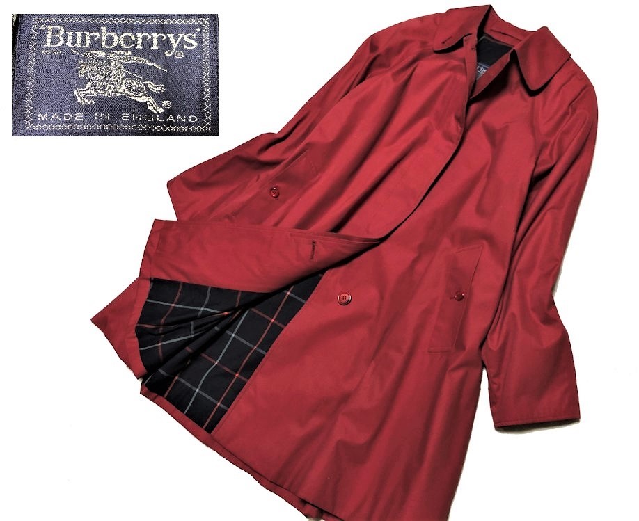 英国製 美品 ヴィンテージ 90s Burberrys バーバリー ステンカラー 