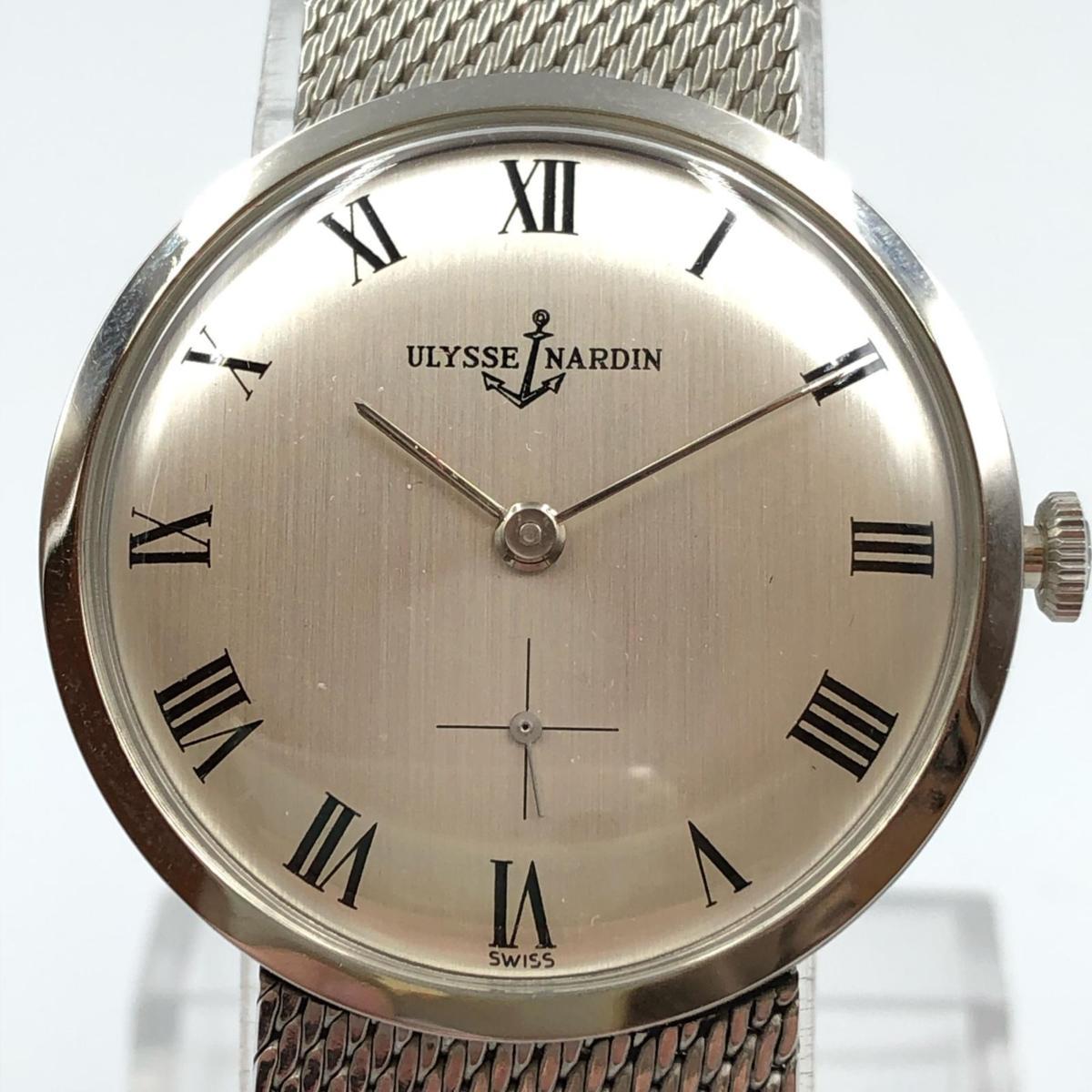 1円 Ulysse Nardin ユリスナルダン A1180 ローマ文字盤 手巻き 腕時計 