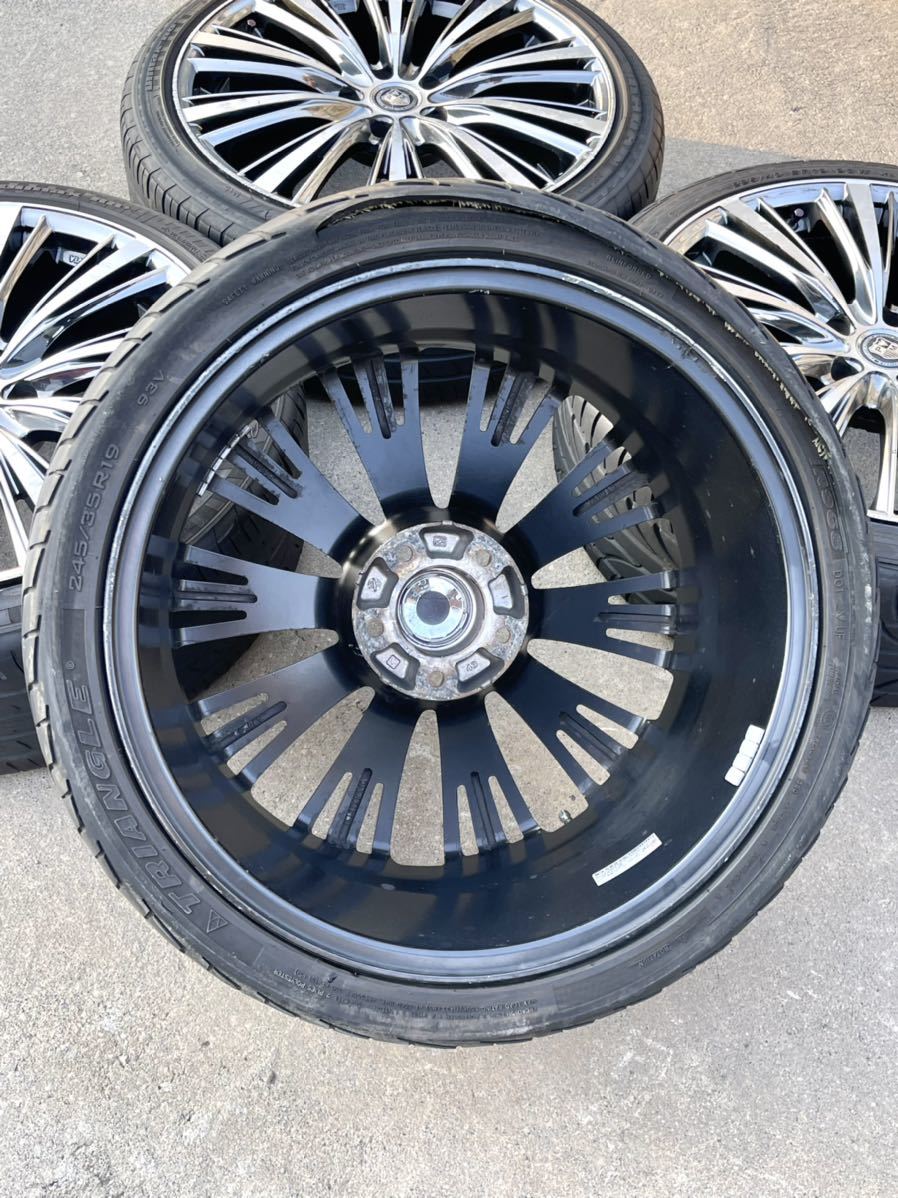 PM パフォーマンス 19インチ アルミホイール 8J +43 PCD114.3 タイヤ付 