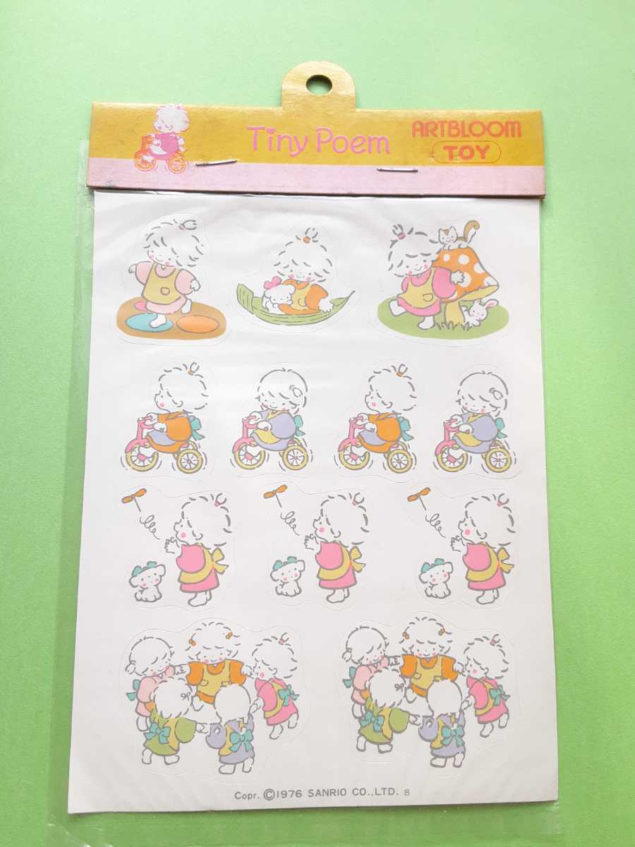 未開封】☆昭和☆サンリオ☆タイニーポエム☆風の子さっちゃん☆シール 