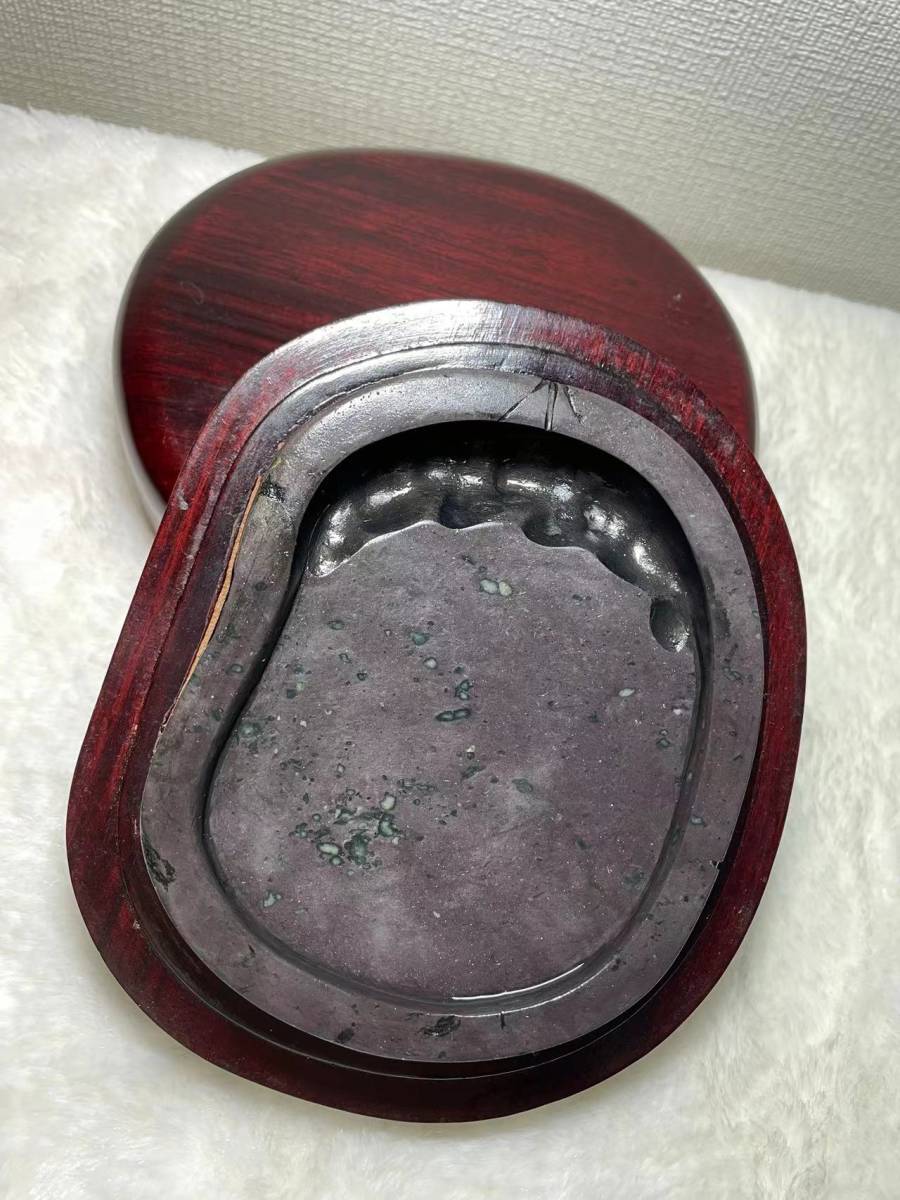 古硯 唐硯 箱付き 検索：端渓硯 中国美術 古玩 硯石 文房四宝 書道 古玩