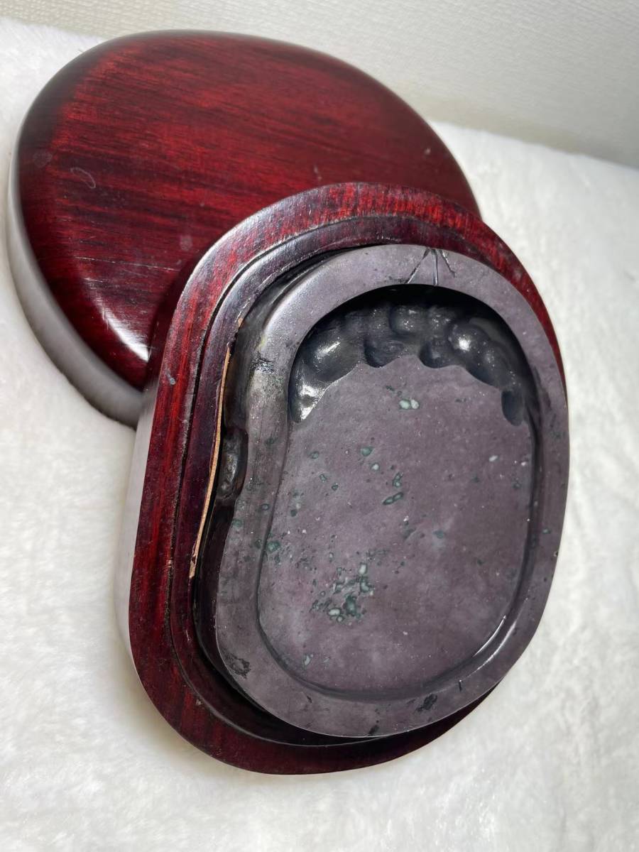 古硯 唐硯 箱付き 検索：端渓硯 中国美術 古玩 硯石 文房四宝 書道 古玩