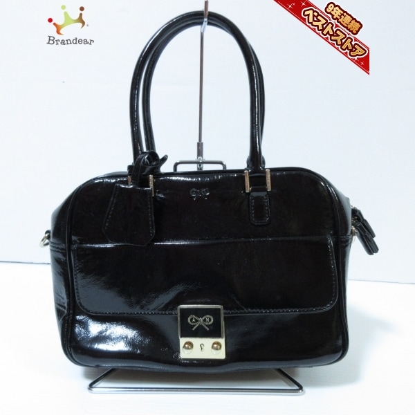 アニヤハインドマーチ Anya Hindmarch ハンドバッグ カーカー エナメル 
