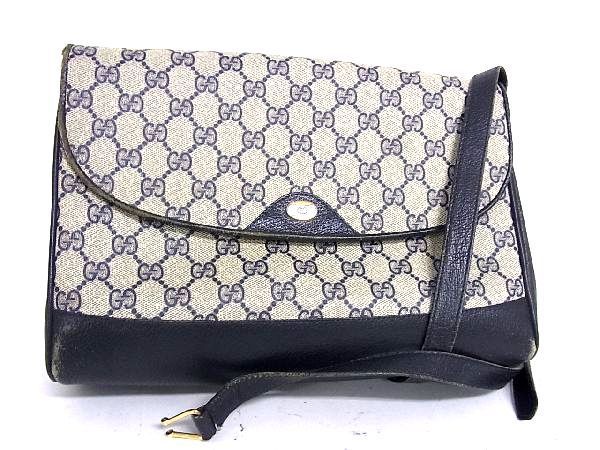 グッチ　バック 1円 GUCCI グッチ 116 02 067 オールドグッチ ヴィンテージ PVC×レザー