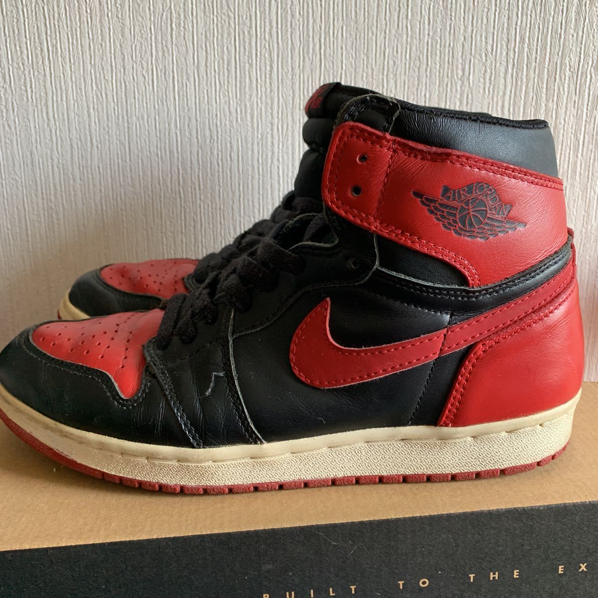 16/ NIKE AIR JORDAN 1 RED/BLACK 1994 US9 エアジョーダン1 赤黒 