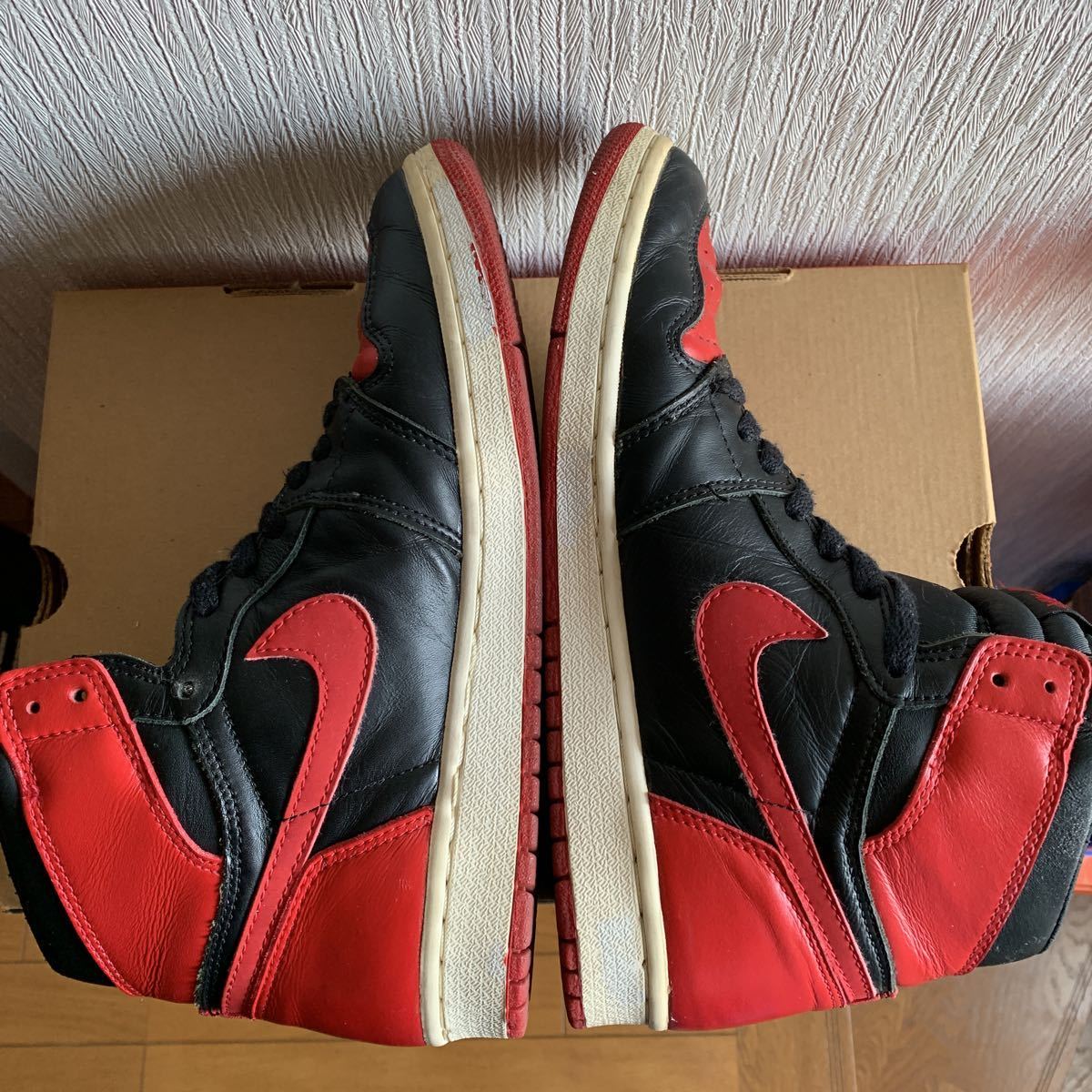 16/ NIKE AIR JORDAN 1 RED/BLACK 1994 US9 エアジョーダン1 赤黒 