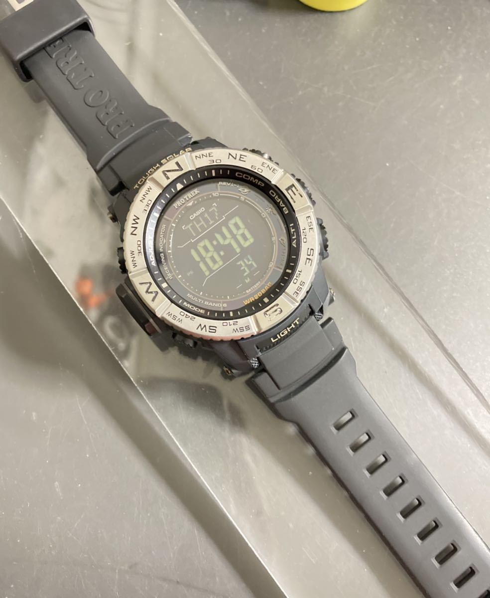極美品 箱説タグ付PROTREK PRW-3510-1JF タフソーラー 電波受信 電波 