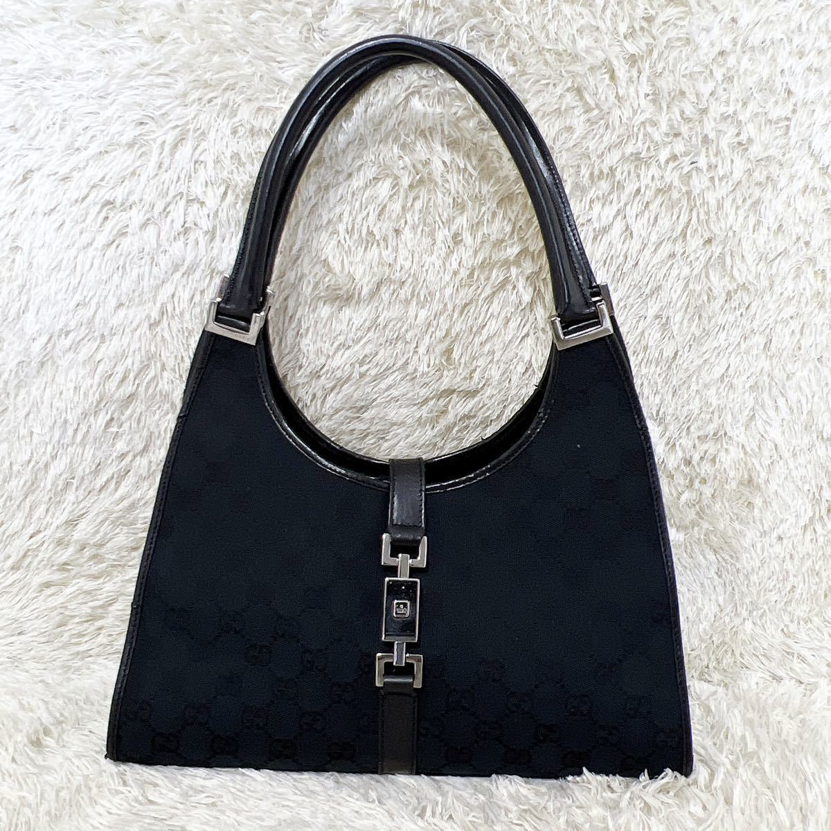 1円 □美品□ GUCCI グッチ 01719 2123 ジャッキー GGキャンバス 