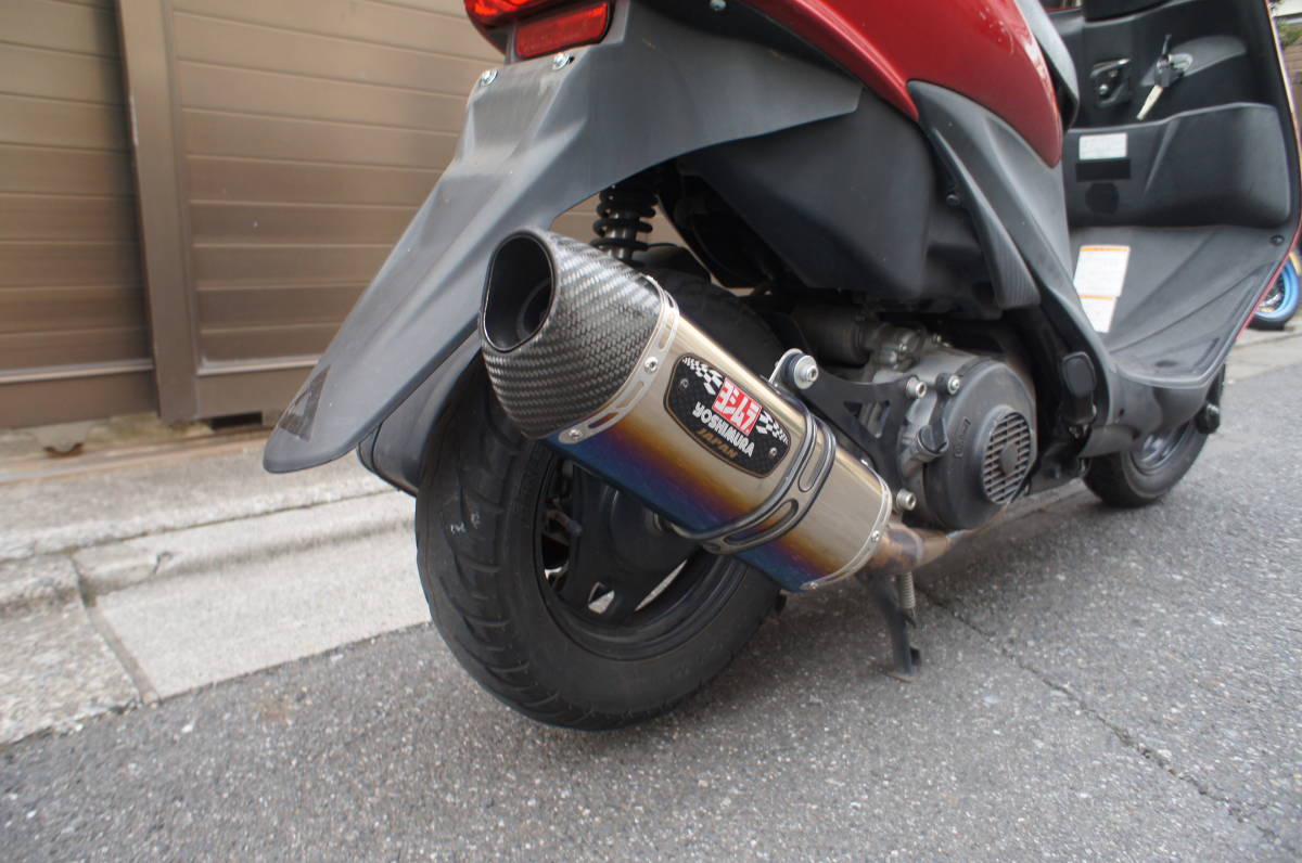 アドレスV125 ヨシムラサイクロンチタンブルーカバー