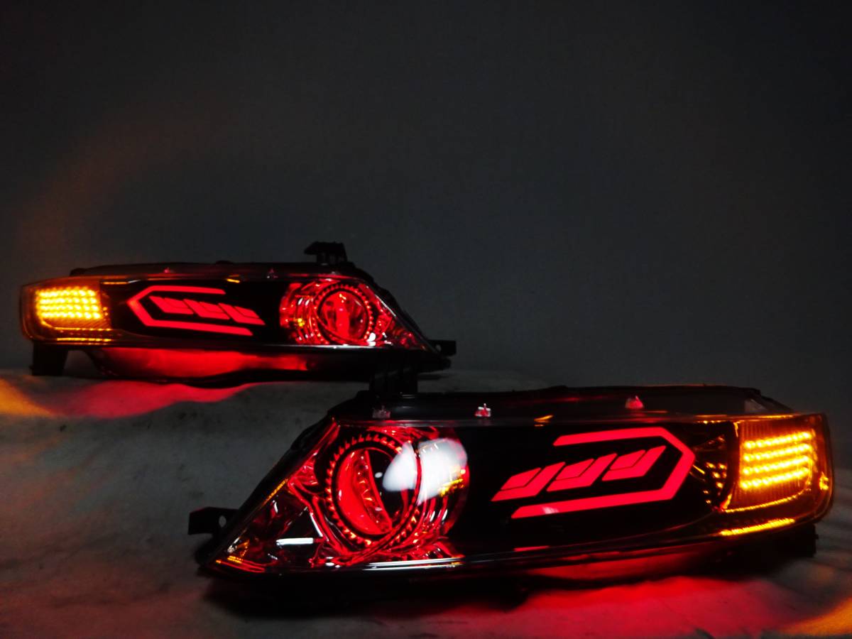 美品 希少 オデッセイ RB1 RB2 マルチカラー アクリル LED イカリング 