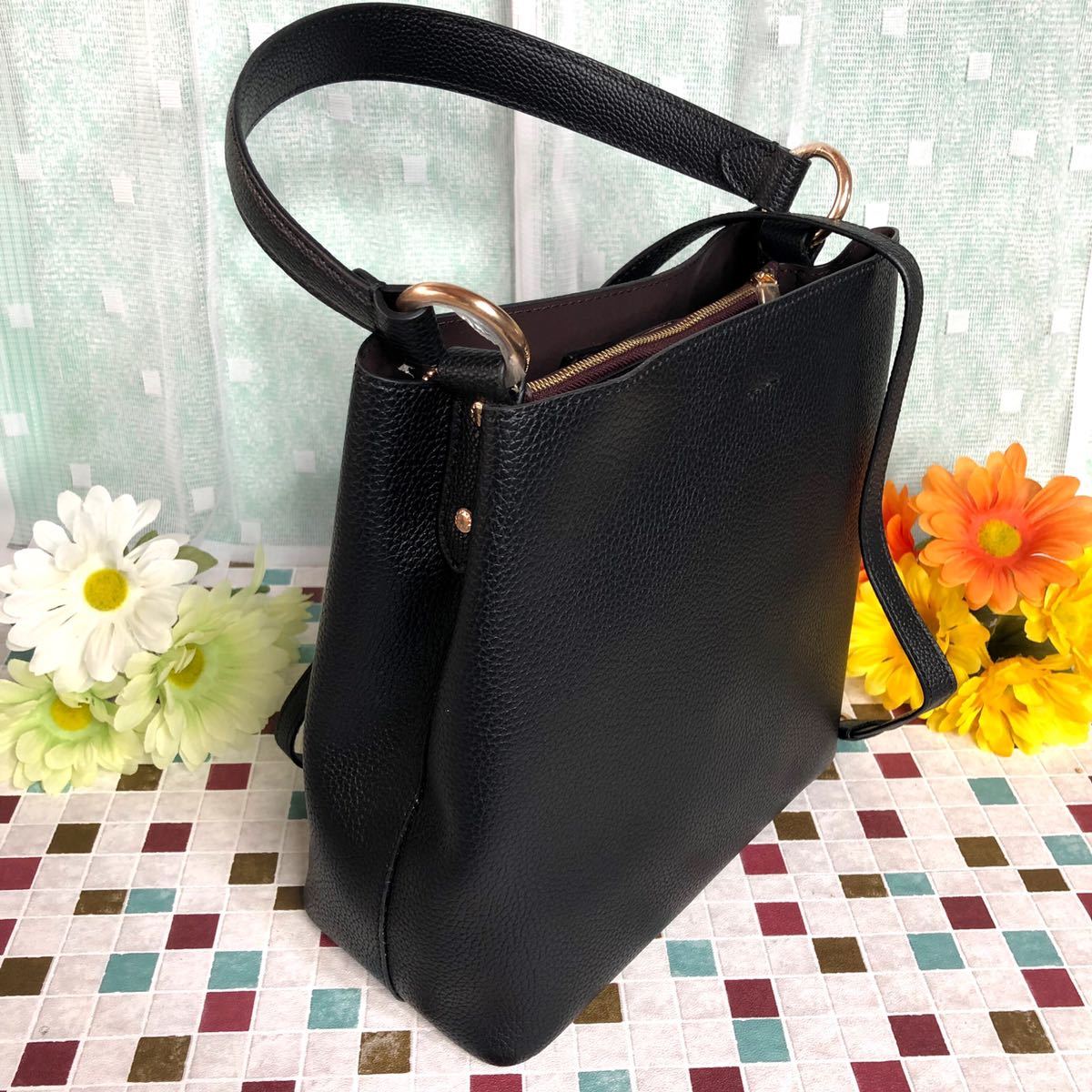 ショルダーバッグ COACH コーチ タウンバケット バケット タウン スモール 0 レザー ブラック 新品 [コーチ COACH(コーチ) &frasl; 公式通販 クロス