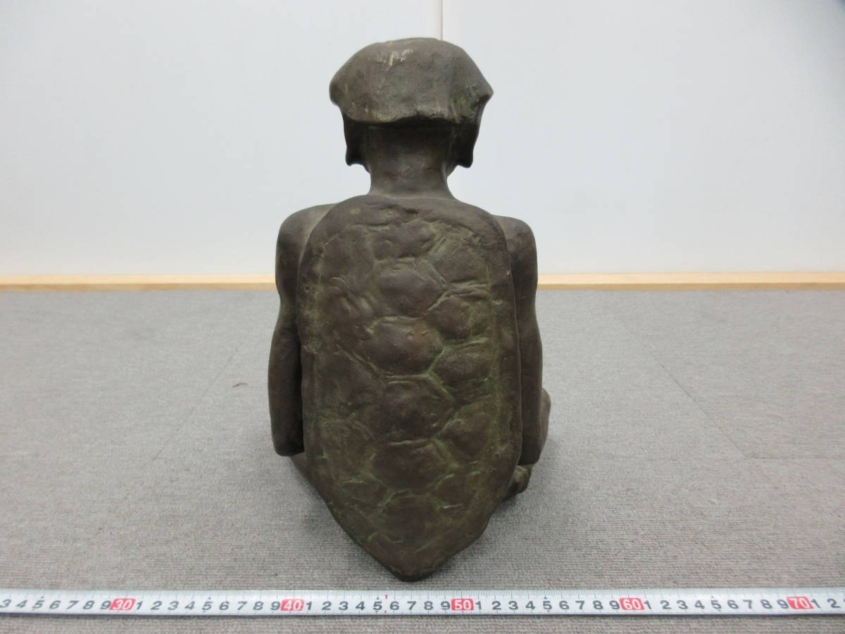 M【3-29】○15 河童 カッパ 銅像 ブロンズ 高さ約31cm 重さ約5㎏ 仏像
