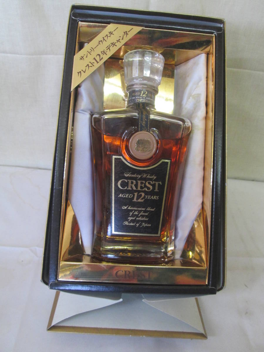 古酒未開栓 【 CREST 12年 デキャンター】クレスト サントリー