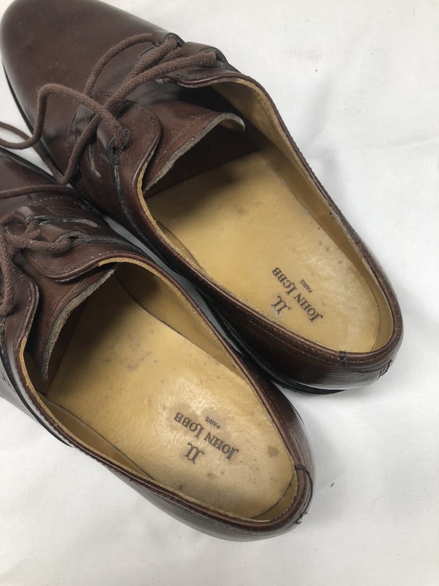 【57】ジョンロブ John lobb レザーシューズ ビジネスシューズ 革靴 ブラウン 茶色 Brown 箱あり