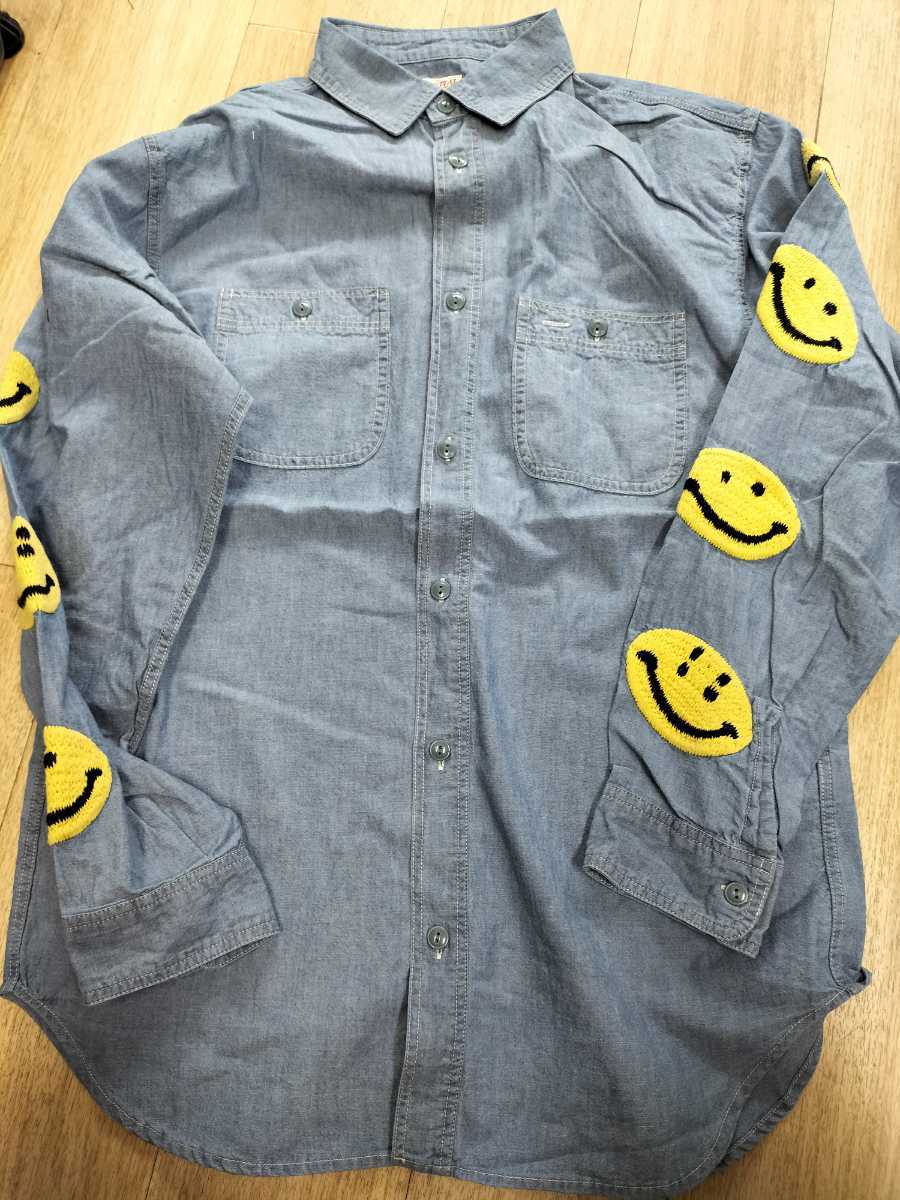kapital スマイル刺繍 ワークシャツ キャピタル ek-895 2号(Mサイズ 