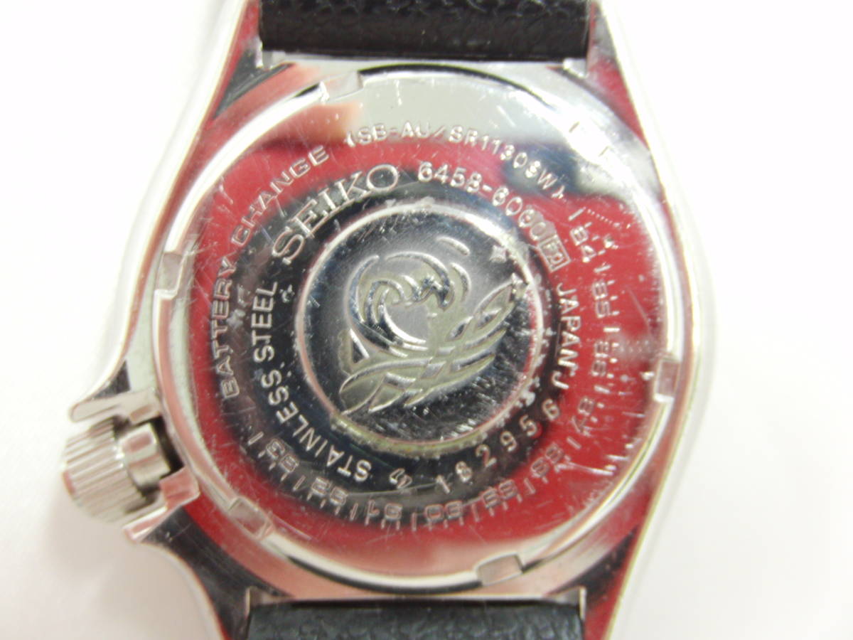 稼働品☆セイコー SEIKO ダイバー150M 6458-6000 デイデイト 黒文字盤 