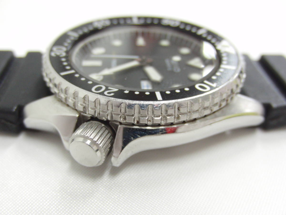 稼働品☆セイコー SEIKO ダイバー150M 6458-6000 デイデイト 黒文字盤 