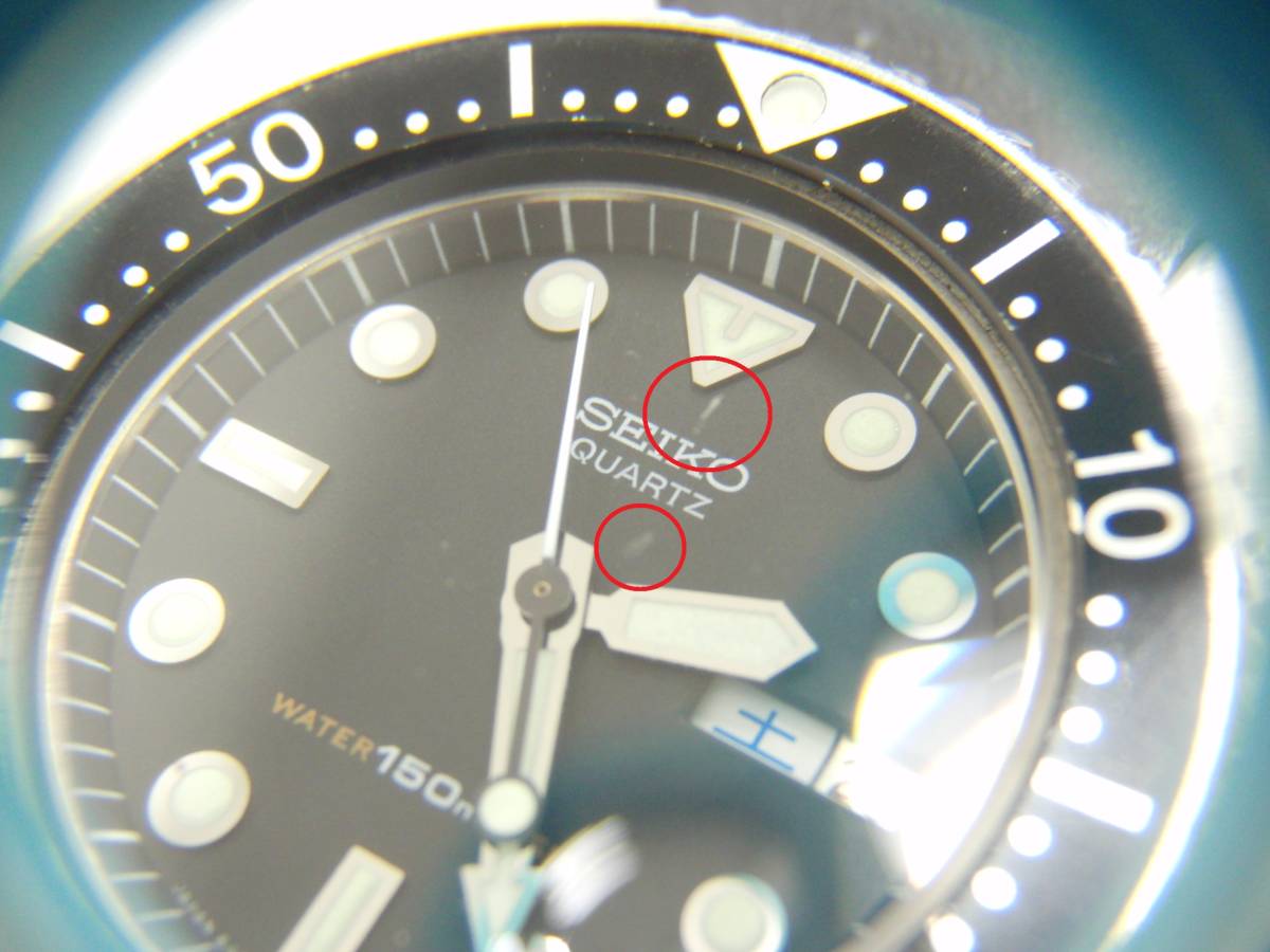 稼働品☆セイコー SEIKO ダイバー150M 6458-6000 デイデイト 黒文字盤 