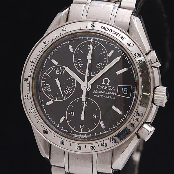 1円☆稼働☆【オメガ】スピードマスター クロノグラフ 黒文字盤 デイト