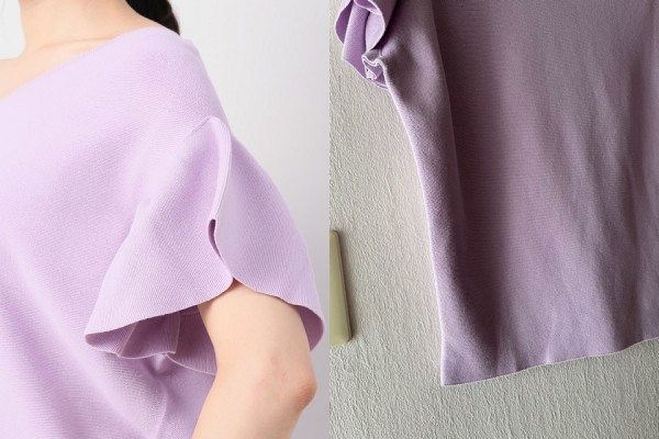 IENA - 【新品・未使用】IENA×Oggiコラボ ラッフル袖プルオーバー パープル 美品*IENA*イエナ*ラッフル袖プルオーバー*パープル*2018SS*Oggiコラボ*