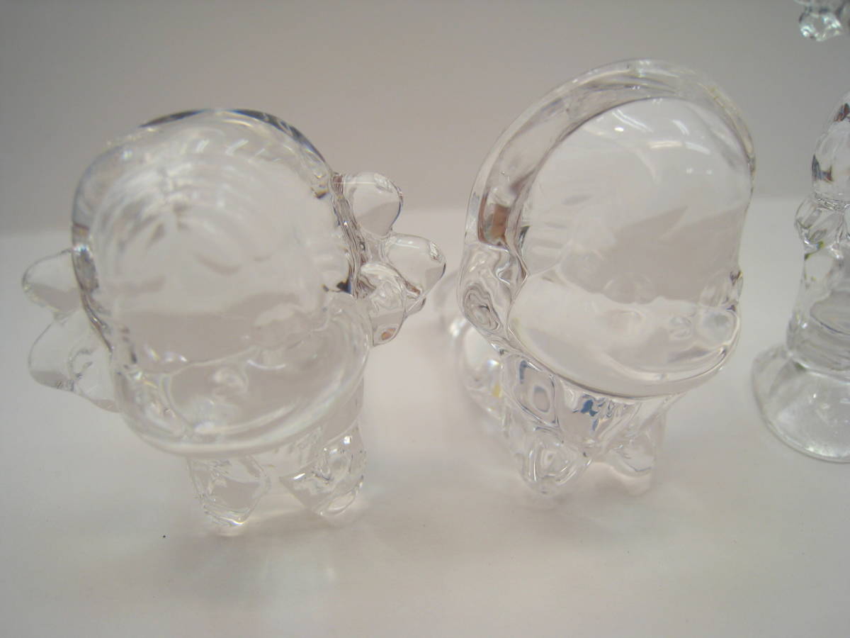不二家 クリスタルガラス ペコちゃん 人形 5箱まとめ 経年保管品(ペコ
