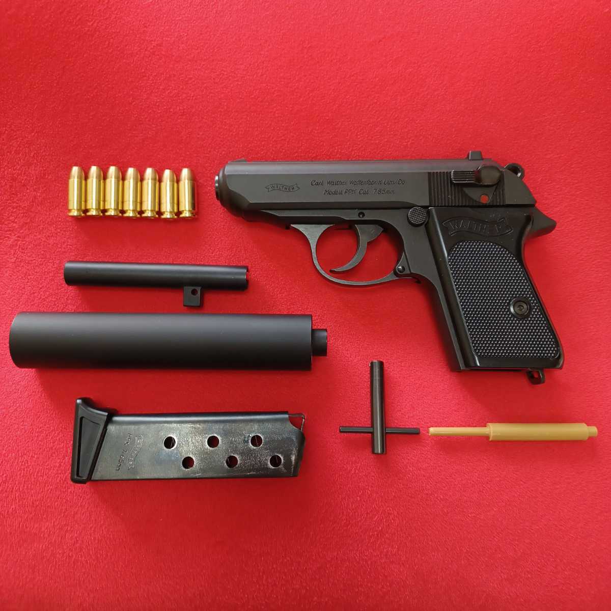 希少 マルシン MARUSHIN ワルサーPPK サイレンサーモデル ブラックHW