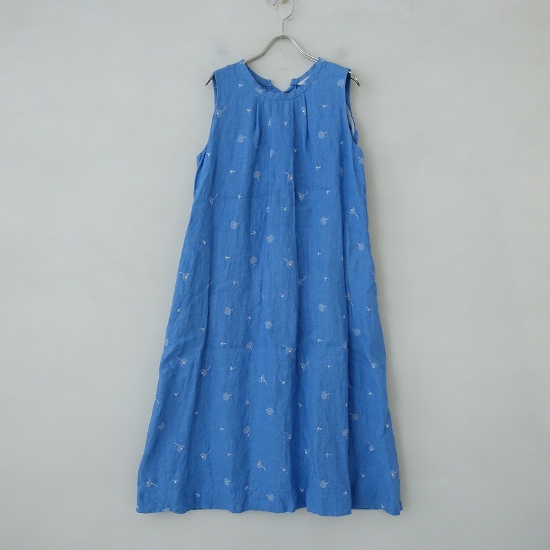  リゼッタ Lisette リネン刺繍スリーブレスワンピース 麻ノースリーブ0422 82C22(Mサイズ)｜売買されたオークション情報、yahooの商品情報をアーカイブ公開 - オークファン Mサイズ