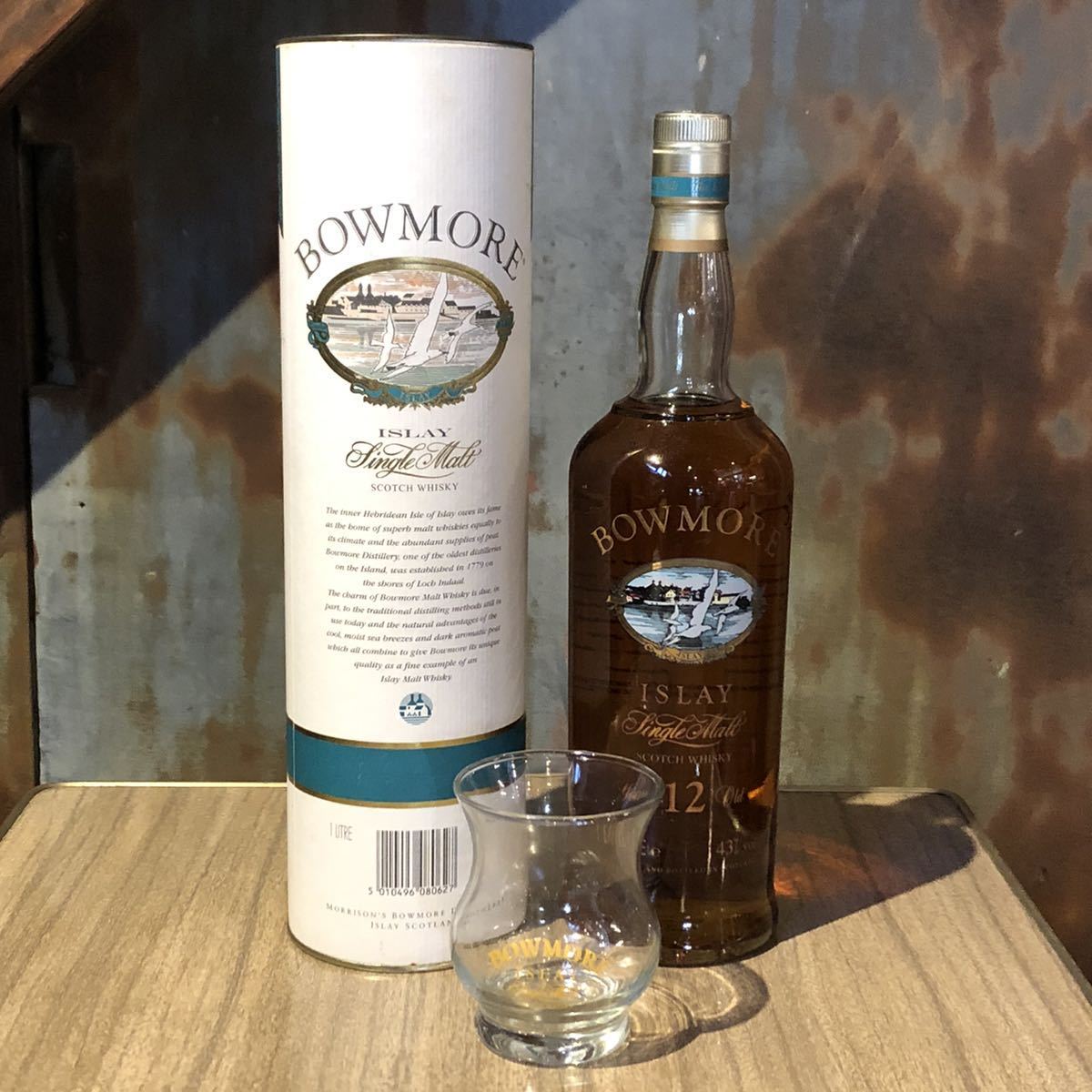 ボウモア BOWMORE 12年 旧ボトル カモメプリントラベル スコッチ