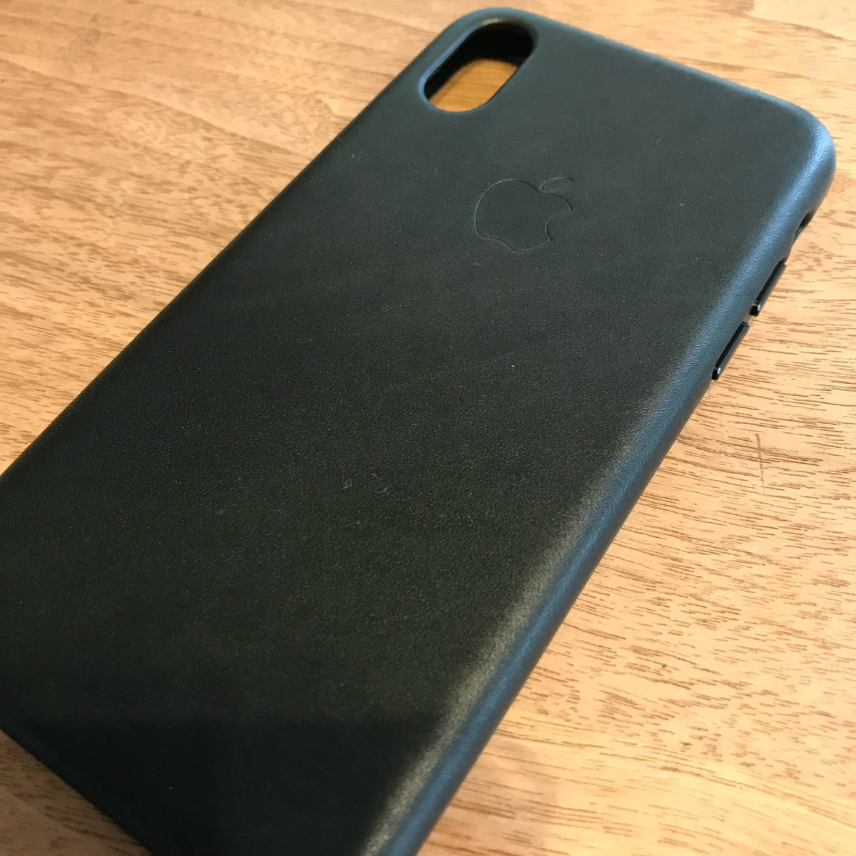 iPhone Apple 純正 - ブラック X レザーケース アップル XS レザー XSMax iPhoneX 正規品 apple Max 純正品