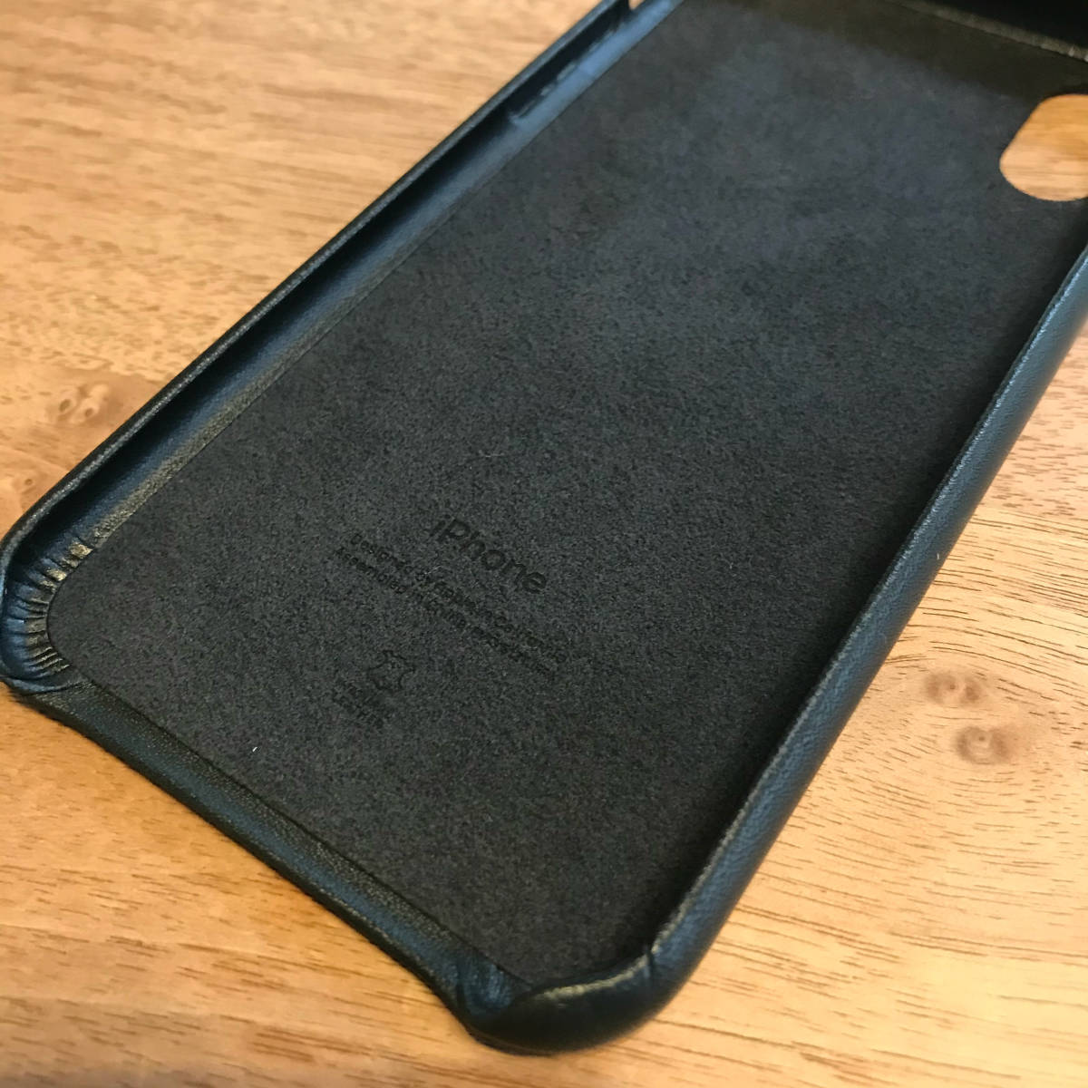 iPhone Apple 純正 - ブラック X レザーケース アップル XS レザー XSMax iPhoneX 正規品 apple Max 純正品