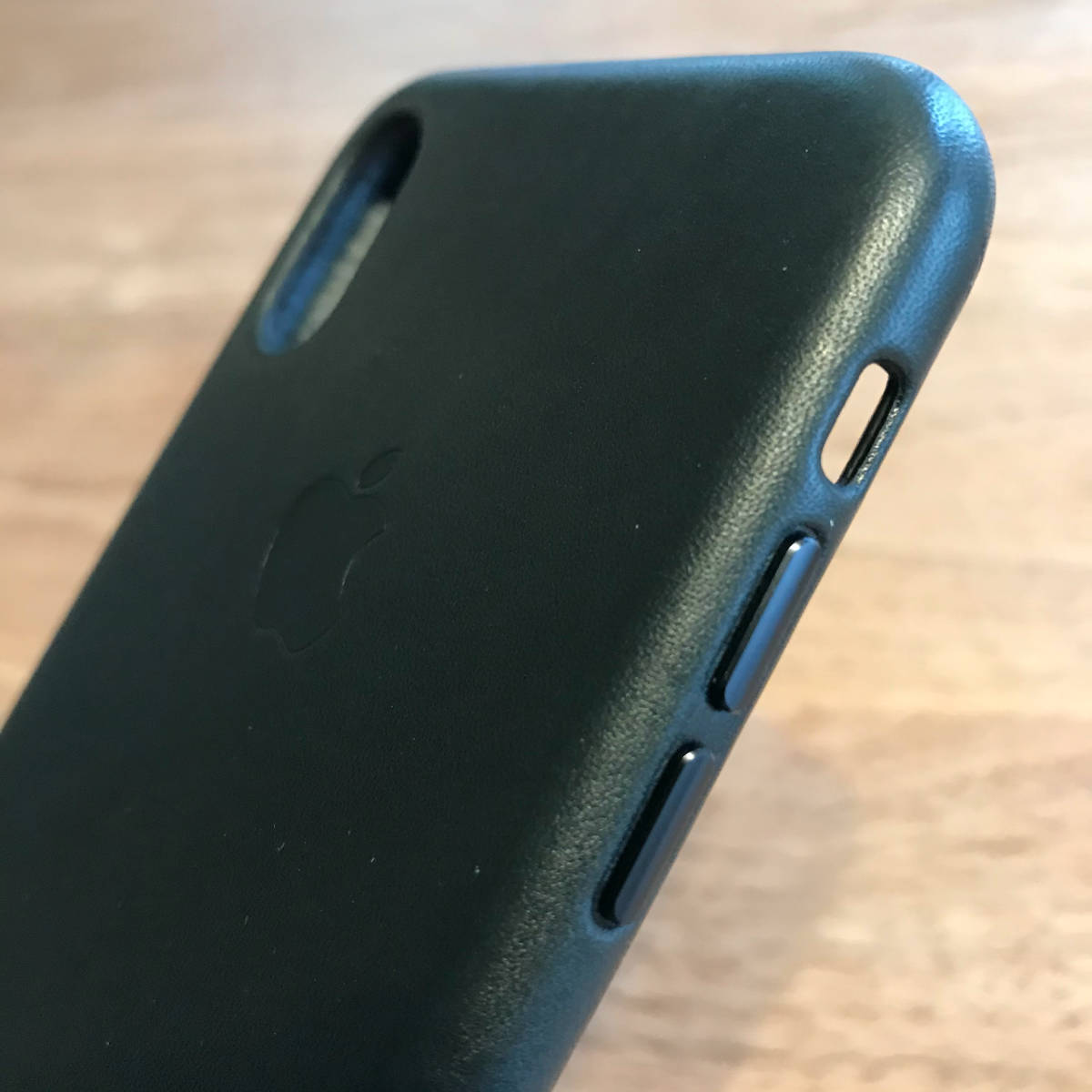 iPhone Apple 純正 - ブラック X レザーケース アップル XS レザー XSMax iPhoneX 正規品 apple Max 純正品