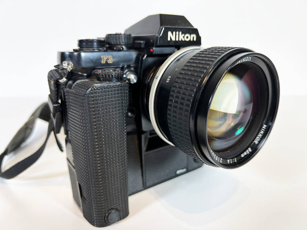 SALE】【美品】一眼レフカメラ Nikon ニコン F3 レンズ:Nikon 85mm 1