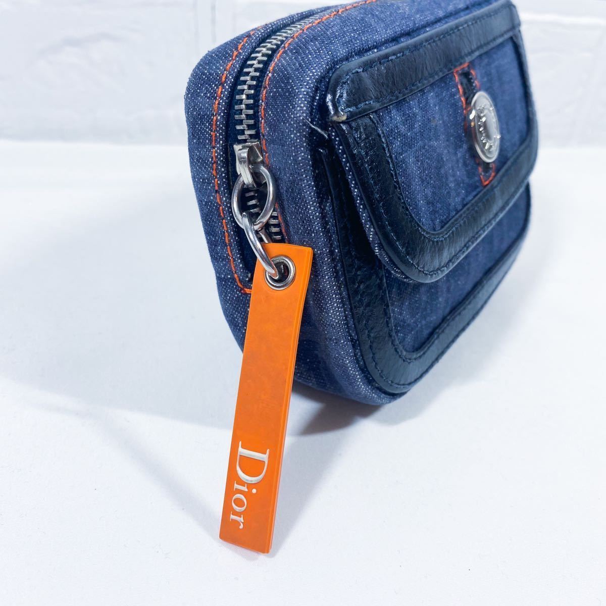 美品】Christian Dior ディオール トロッター デニム ポーチ 