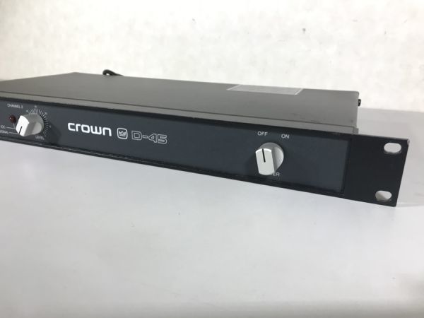 e7150 動作品 CROWN クラウン D-45 D45 パワーアンプ 【公式通販】