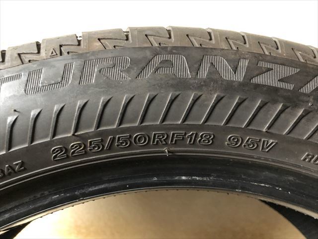 ブリヂストン 2026年最新Yahoo!オークション bsの中古品・新品 セット（ブランドブリヂストン 本 T005A 激安中古タイヤ　　225/50R18 95V RFT BS TURANZA T005A 19年製　　4本