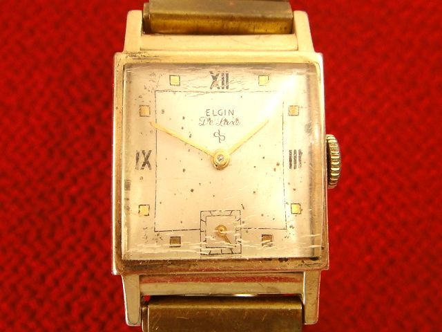 稀少☆1946年 ELGIN エルジン USA製 17石 10金張りゴールドケース 手 