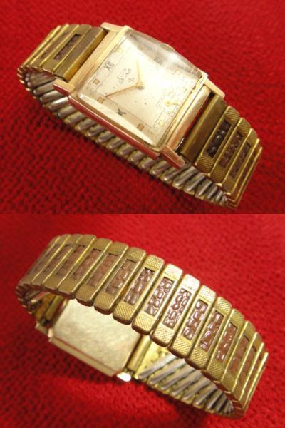 稀少☆1946年 ELGIN エルジン USA製 17石 10金張りゴールドケース 手 