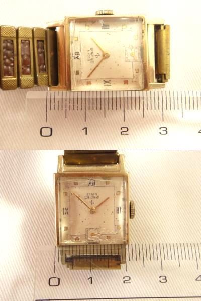 稀少☆1946年 ELGIN エルジン USA製 17石 10金張りゴールドケース 手 
