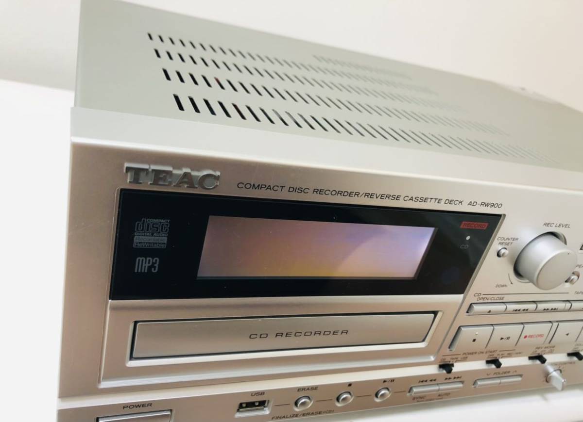 TEAC CD/カセットレコーダー USB接続対応 シルバー AD-RW900 【公式