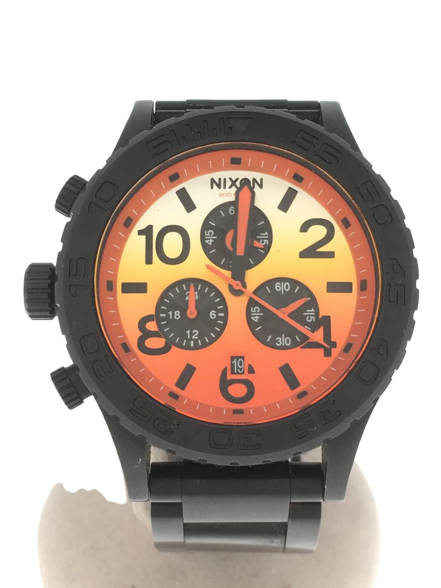 NIXON◆クォーツ腕時計/アナログ/ステンレス/ORN